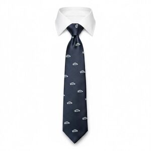 Cape Cod Neckwear Navy Blue Bridge Motif Silk Blend Tie Nautical Preppy T27